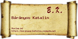 Bárányos Katalin névjegykártya
