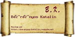 Bárányos Katalin névjegykártya